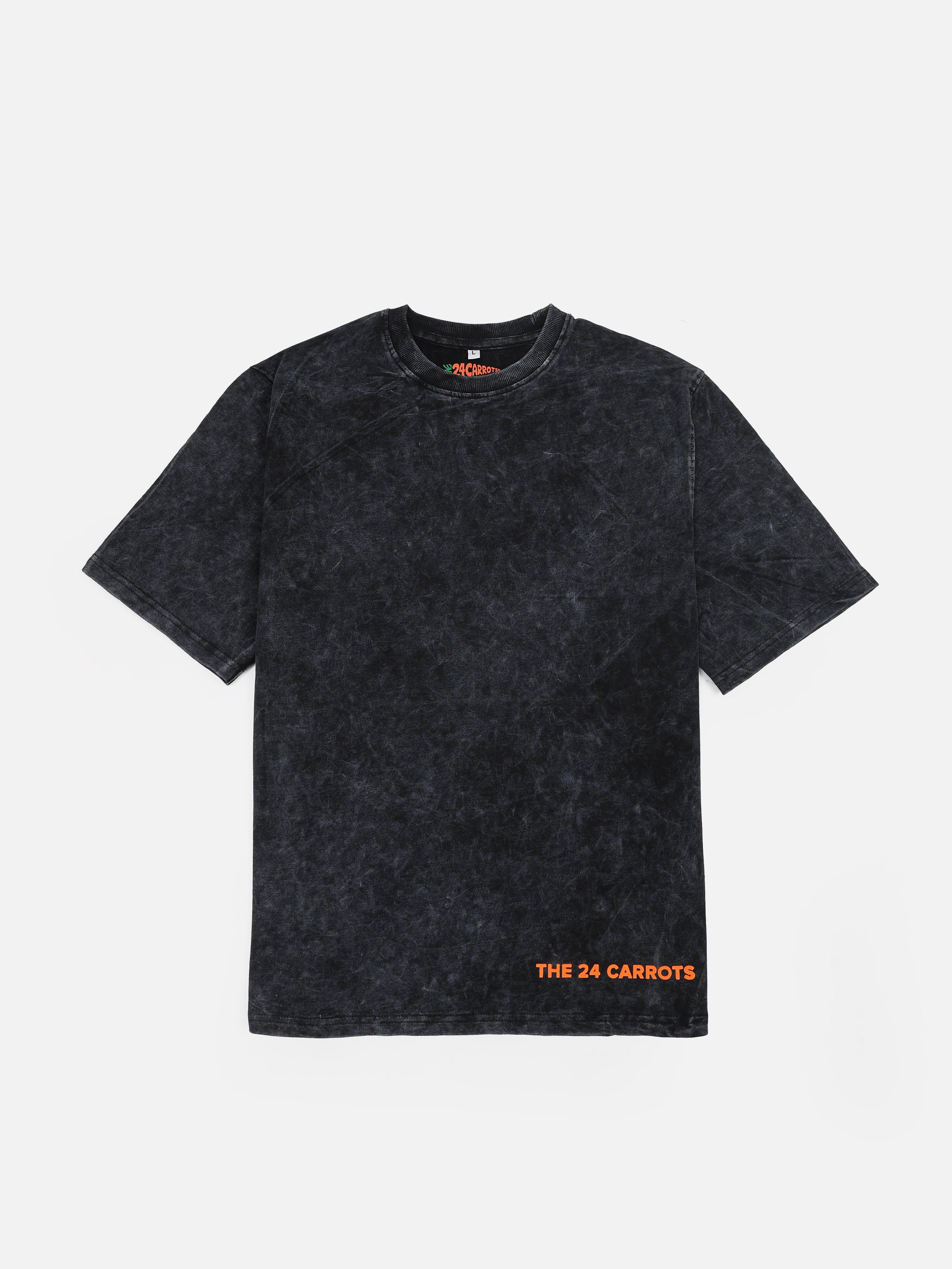 Rideasaurus – Oversized Biker Streetwear T-Shirt (Black Acid Wash)| The 24 Carrots