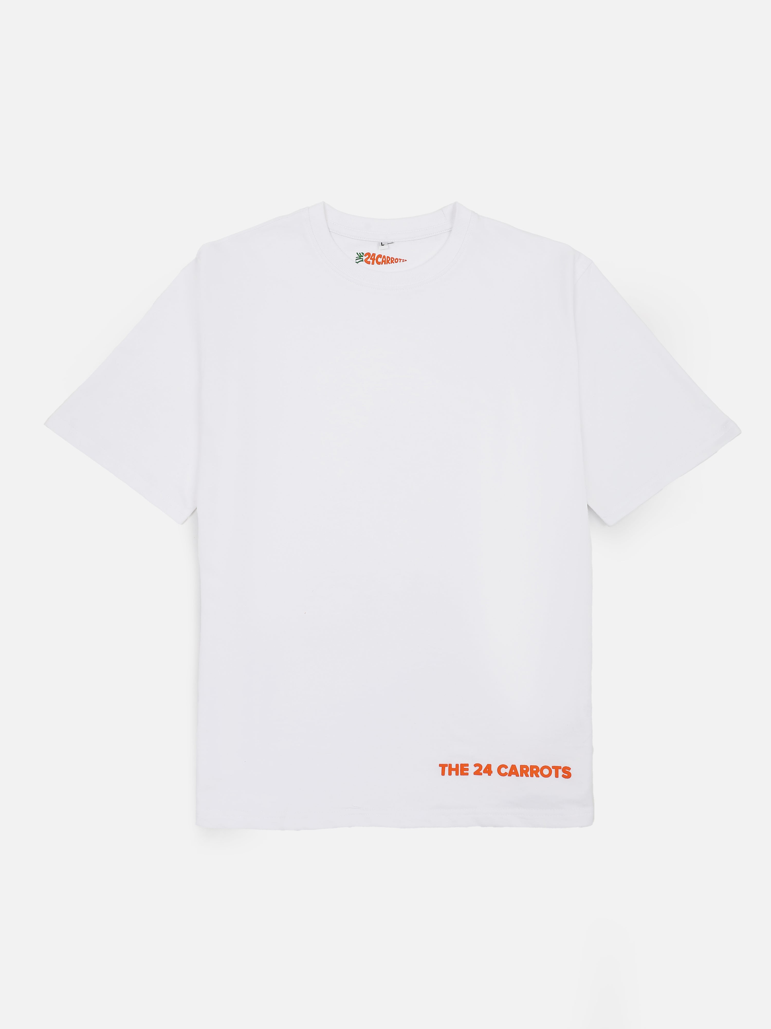 Solid Oversized Cotton T-Shirt – White | The 24 Carrots