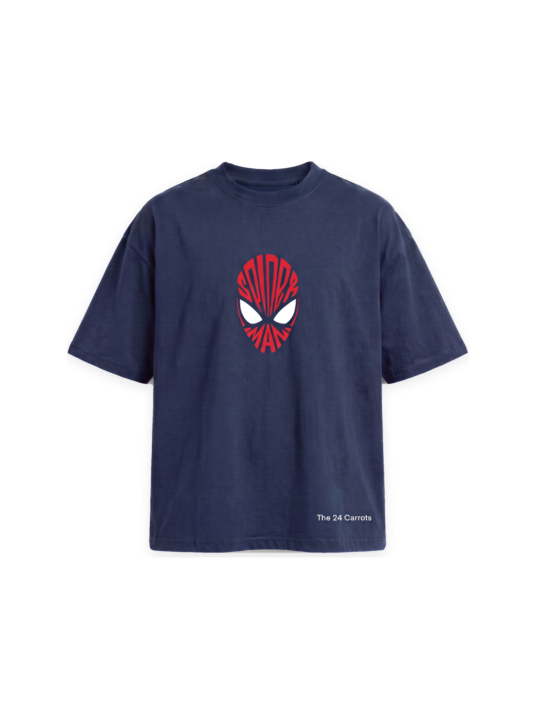 Spider-Inspired – Unisex Oversized Graphic T-Shirt – Navy Blue | The 24 Carrots