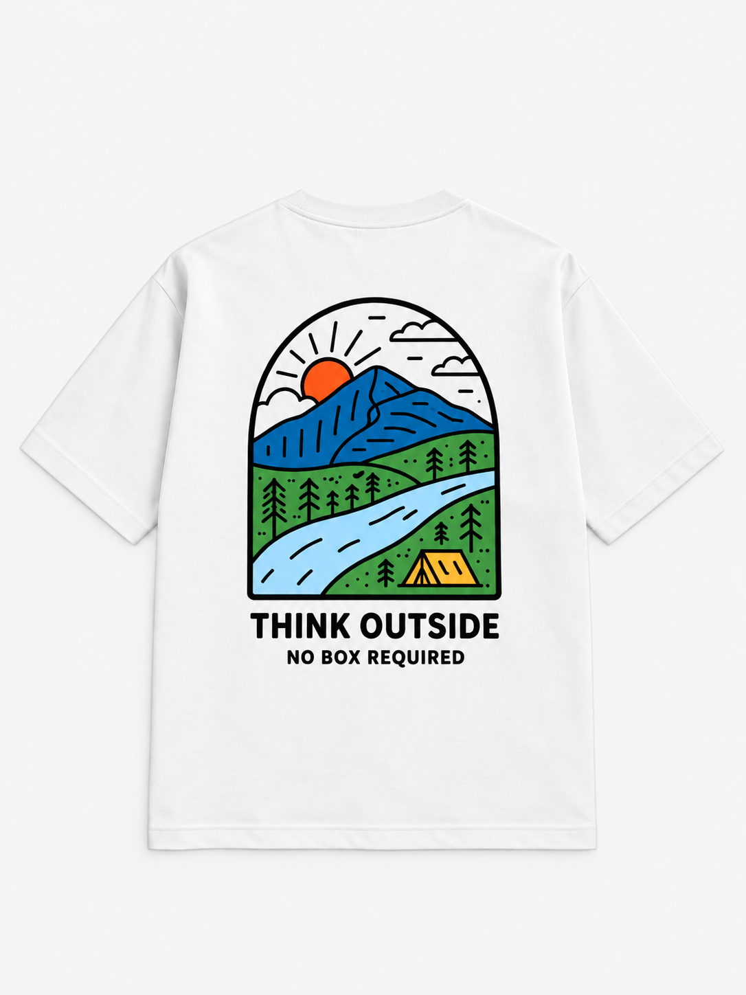 Wanderlust Always Trippin – Unisex Oversized T-Shirt – Off White | The 24 Carrots