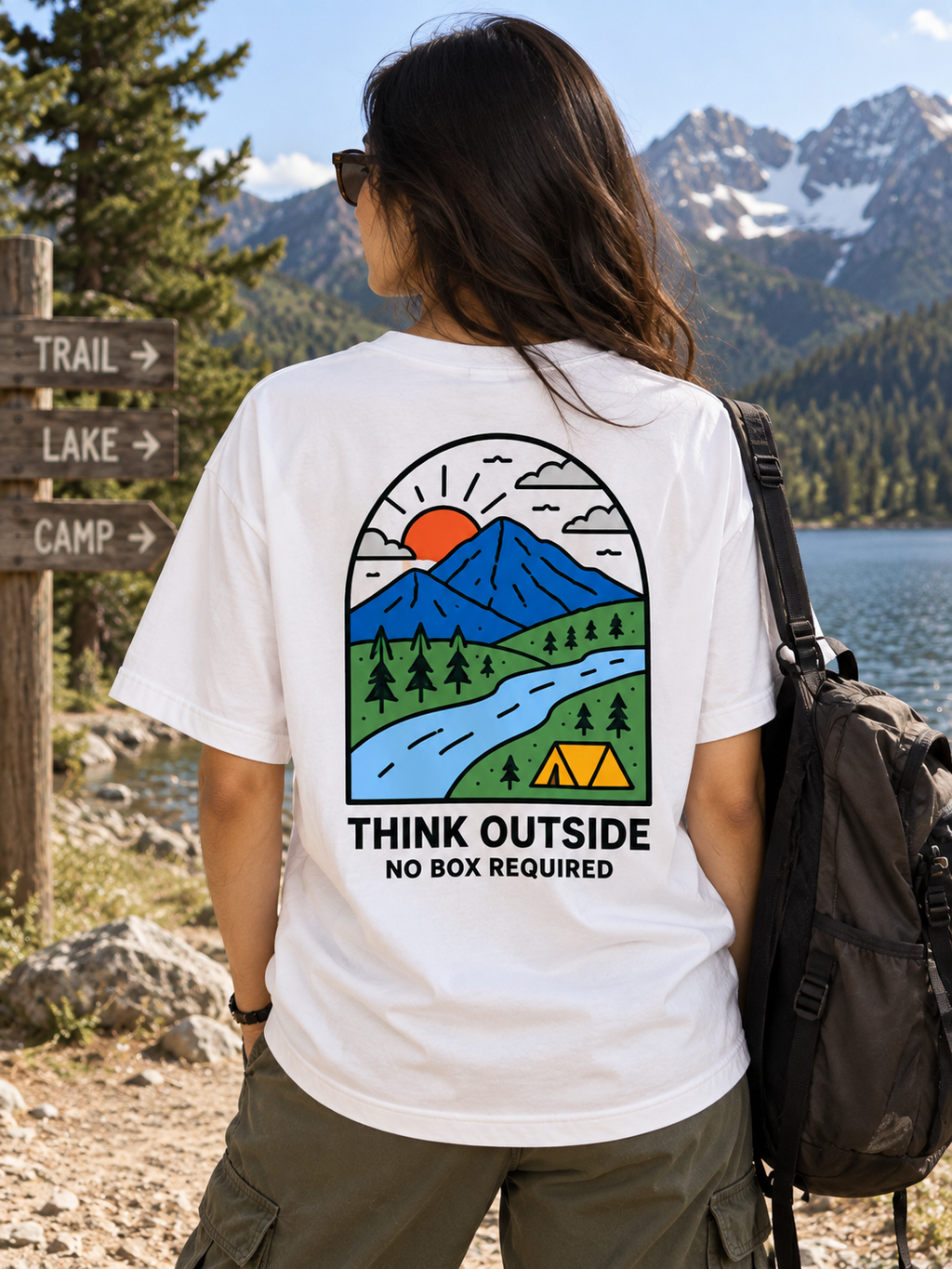 Wanderlust Always Trippin – Unisex Oversized T-Shirt – Off White | The 24 Carrots