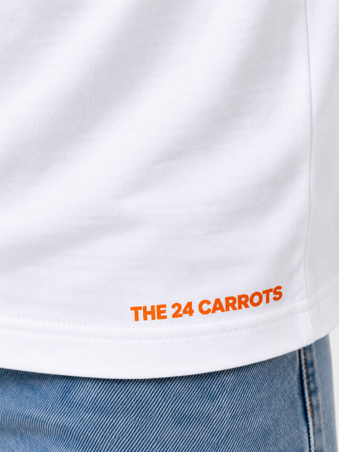 Solid – Unisex Oversized Cotton T-Shirt – White & Blue | The 24 Carrots