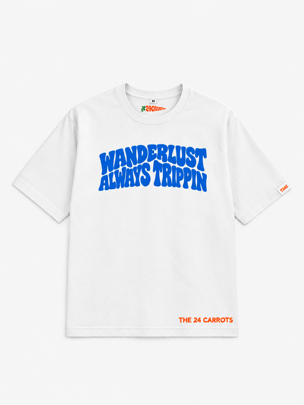 Wanderlust Always Trippin – Unisex Oversized T-Shirt – Off White | The 24 Carrots