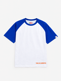 Solid – Unisex Oversized Cotton T-Shirt – White & Blue | The 24 Carrots