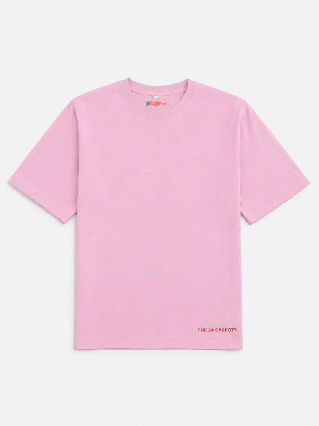 Baby pink oversized t-shirt premium cotton fabric close up