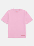 Baby pink oversized t-shirt premium cotton fabric close up