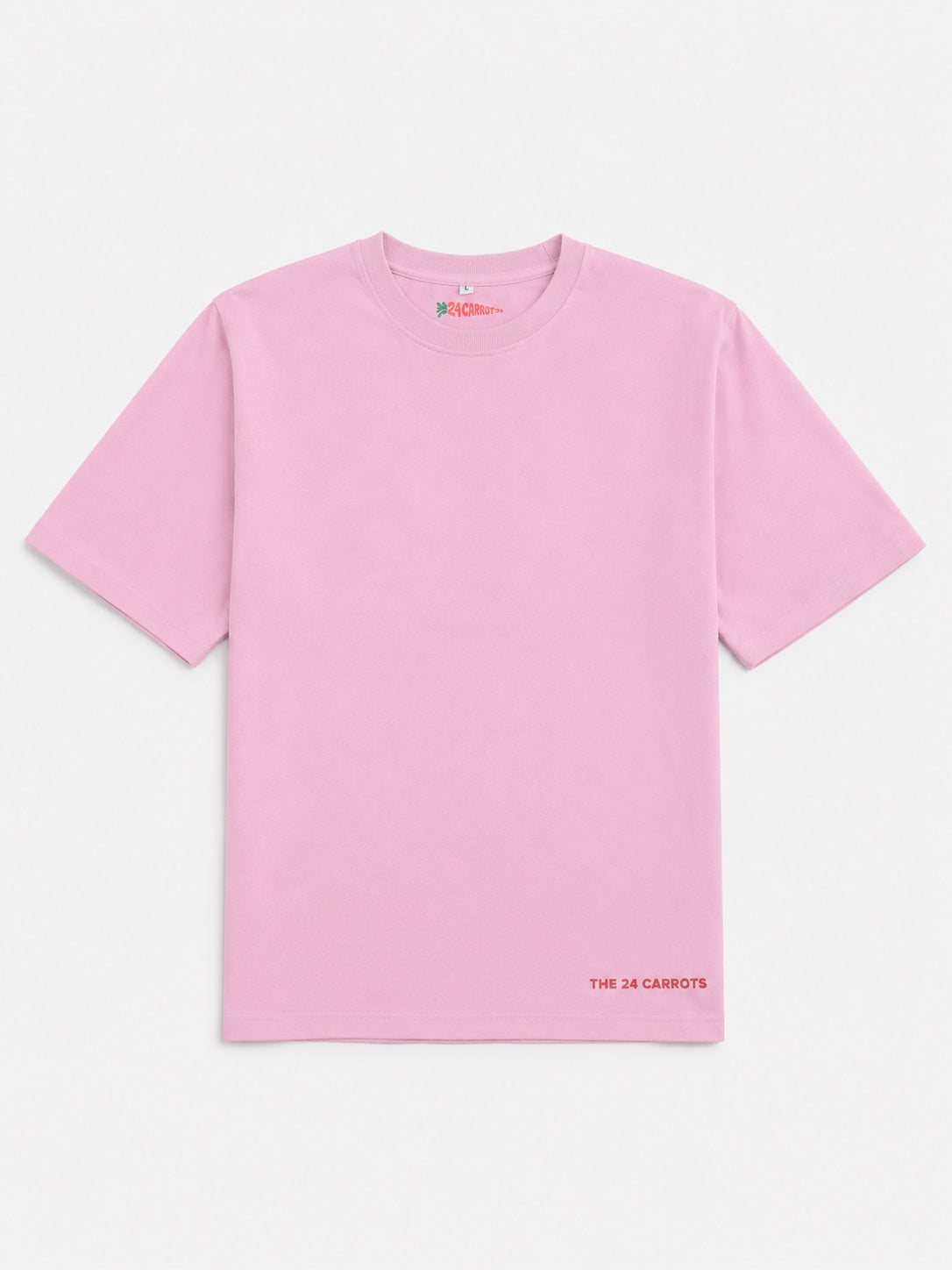Baby pink oversized t-shirt premium cotton fabric close up