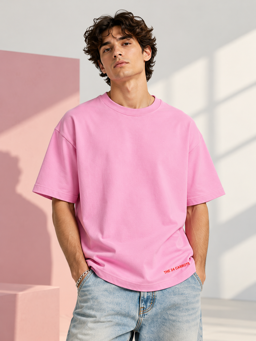 Too Creative For Nine To Five – Unisex Oversized T-Shirt – Baby Pink | The 24 Carrots