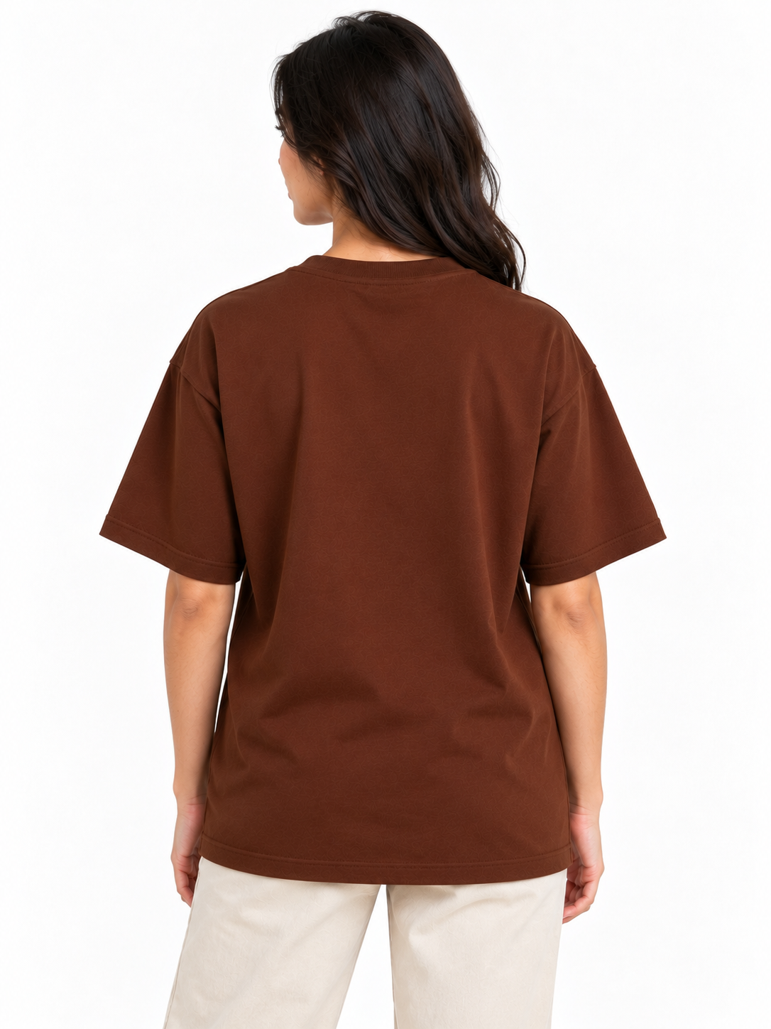 Solid – Unisex Oversized Cotton T-Shirt – Brown| The 24 Carrots