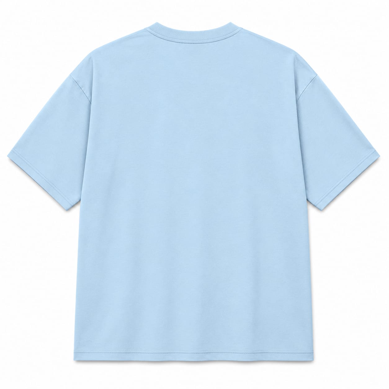 Full Snack Developer oversized sky blue T-shirt back view