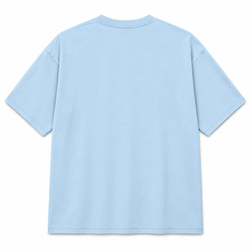 Full Snack Developer oversized sky blue T-shirt back view