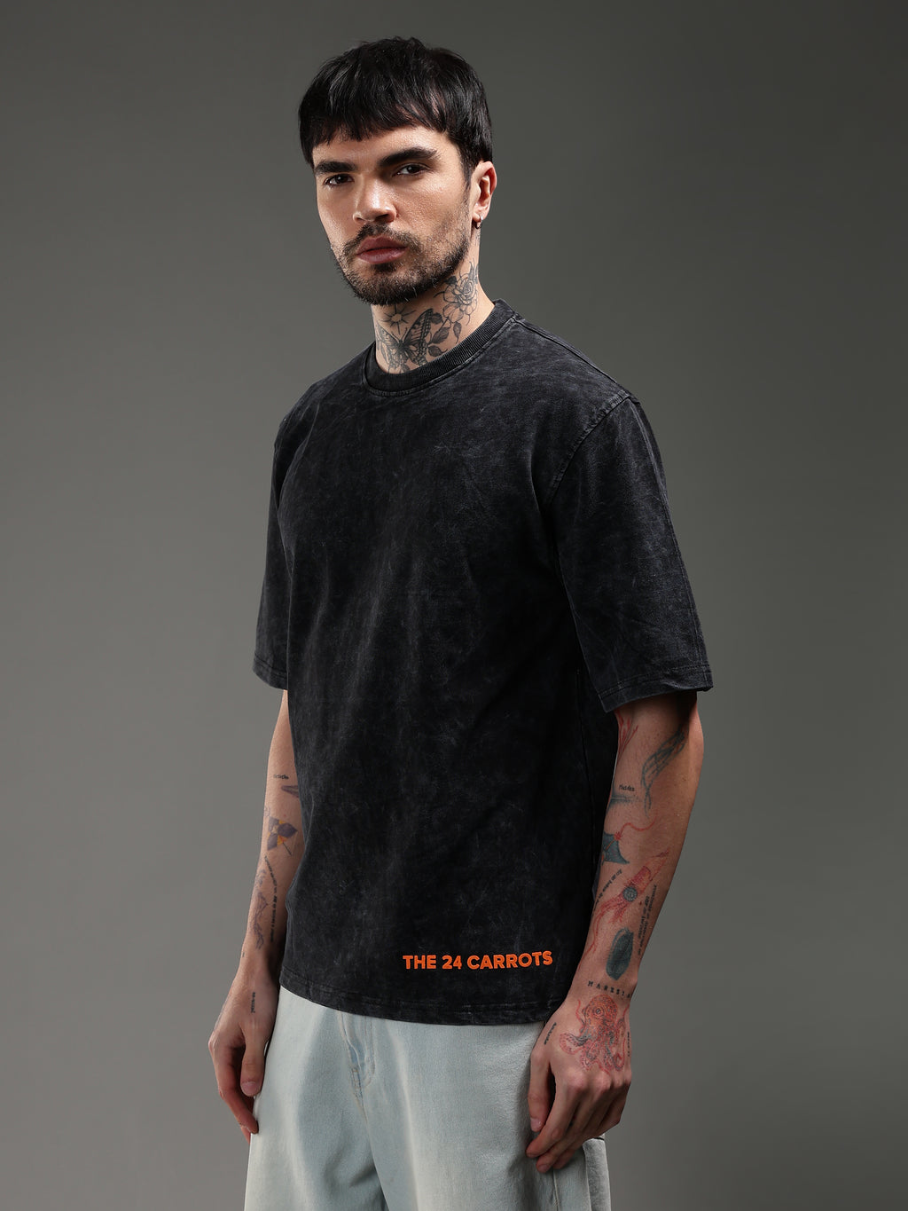 Rideasaurus oversized t-shirt side look front biker streetwear India