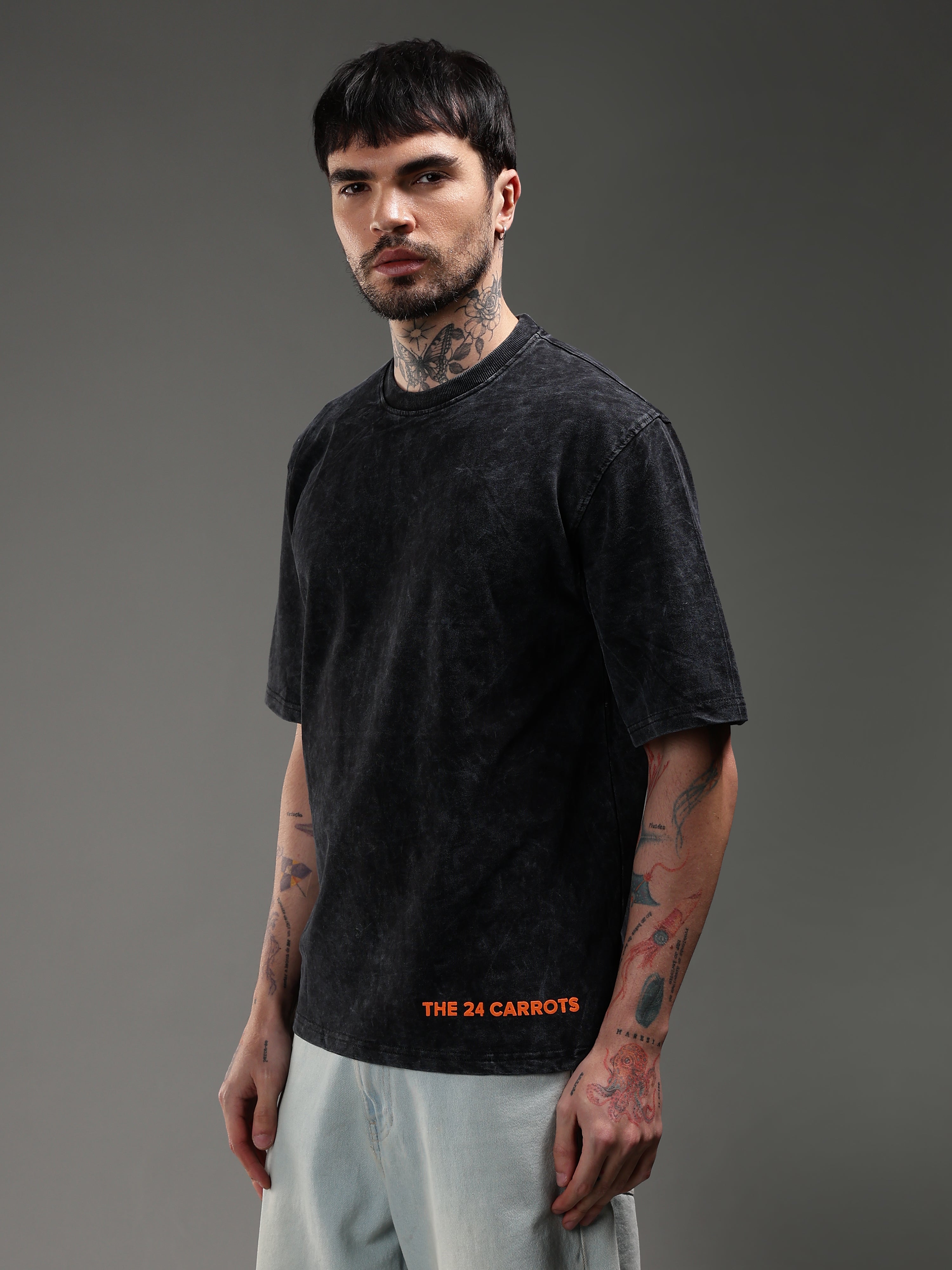 Rideasaurus oversized t-shirt side look front biker streetwear India